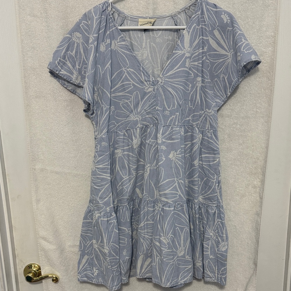 Blue floral dress